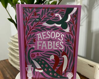 New, AESOP'S ILLUSTRATED FABLES Fairy Tales - Collectible Deluxe Special Gift Edition - Leather Bound Hardcover - Best Seller - Classic Book