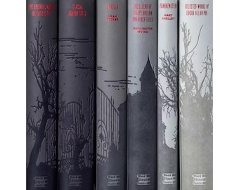 Word Cloud Classics, HORROR 6 pc book COLLECTION; Edgar Allen Poe, Sleepy Hollow, Dracula, The Grimm’s Brothers, Frankenstein, Horror Tales