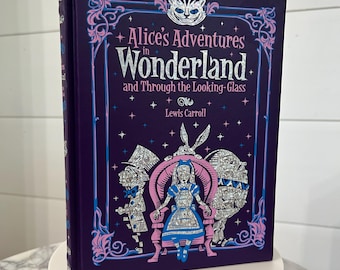 ALICE'S Adventures & Thought The LOOKING-GLASS - Collectible Deluxe Special illustrated Gift Edition - Leather Bound Hardcover Classic Book