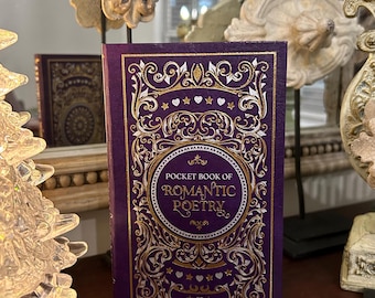New, ROMANTIC POETRY - Collectible illustrated Deluxe Gift Pocket Size 7"X4" Edition Flexi Bound Faux Leather Cover - Classic Book