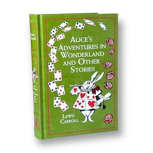 New ALICE&#39;S ADVENTURES In Wonderland & more by Lewis Carroll - Collectible Deluxe Illustrated Edition - Classic Leather Bound Hardcover Book