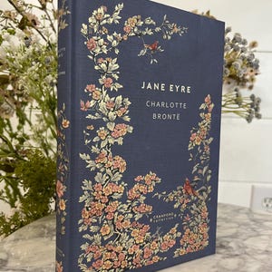 Timeless Classics, The Cranford Collection | Jane Eyre, by Charlotte Bronte, lovely blue and gold embossed hardback edition with flowers NEW