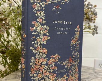 Timeless Classics, The Cranford Collection | Jane Eyre, by Charlotte Bronte, lovely blue and gold embossed hardback edition with flowers NEW