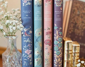 The Cranford Collection 4 PC book set; Pride And Prejudice, Little Women, Jane Eyre, Wuthering Heights; Jane Austen, Charlotte Bronte,Alcott
