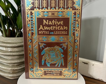 Sealed, NATIVE AMERICAN MYTHS & Legends by Richard Erdoes - Collectible Deluxe Special Gift Edition- Leather Bound Hardcover - Classic Book