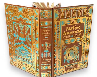 Sealed, NATIVE AMERICAN MYTHS & Legends by Richard Erdoes - Collectible Deluxe Special Gift Edition- Leather Bound Hardcover - Classic Book
