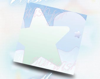 Wishcore Aesthetic Star Sticky Notepad