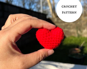 Mini Heart Crochet Pattern - Beginner Friendly - PDF Download