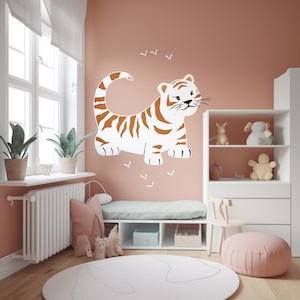 tiger stencil ,children&#39;s stencil ,stencil room ,line stencil ,stencil for painting , painting on wall ,animal stencil ,kids&#39; stencil , PDF