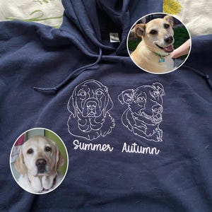 Custom Embroidered Dog Mom Sweatshirt - Pet Face&Name Sweatshirt Using Photo - Dog Lover Sweatshirt - New Dog Owner Sweatshirt