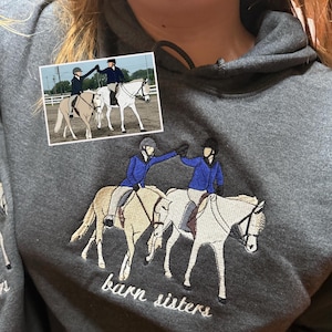 Horse Shirt - Custom Embroidered Riding Horse Sweatshirt From Photo - Save A Horse Ride A Cowboy Tee - Horse Riding Shirt - Horse Lover Gift