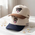 Dog Dad Cap - Custom Embroidered Pet Portrait Baseball Cap - Personalized Hat with Your Dog Photo - Lab Retriever Lover Gift