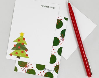 Christmas Personalized Note Cards - O Christmas Tree - Thank You Notes
