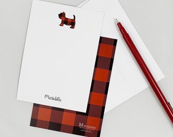 Personalized Notecards - Set of 8 - Scottie