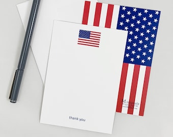 Personalized Note Card Set - Set of 8 - USA