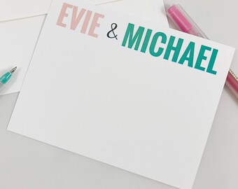 Thank You Note Cards - Block Names