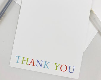 Thank You Note Cards - big colorful thank you