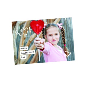 Personalized Notecards Set of 10 Lollipop Valentine image 1