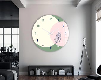 Reloj de pared de cristal templado, decoración moderna para el hogar, movimiento de cuarzo silencioso.