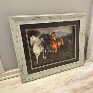 Arte murale in carta 3D, Triplo cavallo, Scatola speciale, Arte murale, Artigianato (44 x 56 cm), Opera d'arte in carta 3D,