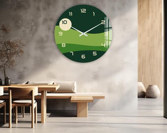 Reloj de pared de cristal templado, decoración moderna para el hogar, reloj silencioso