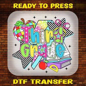 Retro Third Grade Back to School DTF Transfer: Ready To Press