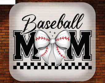 Baseball Mom Bow DTF Transfer: Game Day Ready to Press