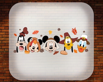 Autumn Disney DTF Transfer, Mickey and Friends Autumn DTF Transfers, Bulk Dtf, DTF Gang Sheet, Cute Spooky Season Disney Character Print