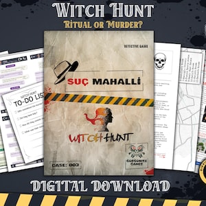 Printable Murder Mystery Game – Case 3: Witch Hunt | Unsolved Cold Case File, True Crime Detective Game, Digital Download for Game Night