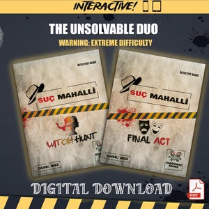 Paquete de dificultad extrema: El dúo irresoluble: juego interactivo de detectives de casos sin resolver y misterio de asesinato (digital)