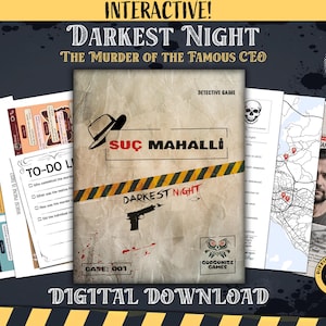 Interactive Murder Mystery Game -Case 1: Darkest Night | Unsolved Cold Case File, True Crime Detective Game, Digital Download for Game Night