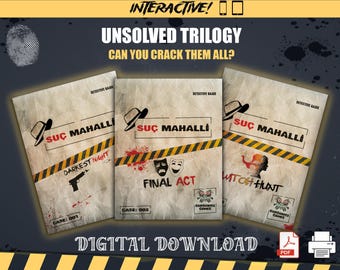 3-in-1 Bundle: The Unsolved Trilogy - Interactive Cold Case Detective Murder Mystery Game (Digital)