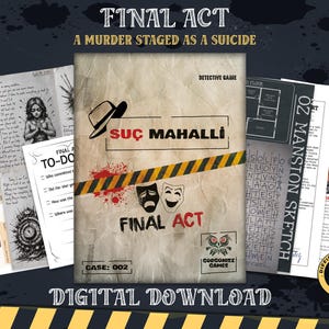 Printable Murder Mystery Game – Case 2: Final Act | Unsolved Cold Case File, True Crime Detective Game, Digital Download for Game Night