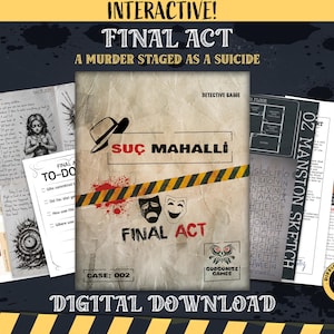 Interactive Murder Mystery Game – Case 2: Final Act | Unsolved Cold Case File, True Crime Detective Game, Digital Download for Game Night