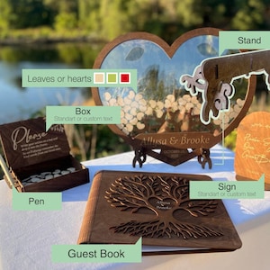Wedding Guest Book Alternative,  Wedding Decor, Family Tree Guest Book Wedding Sign - Wood