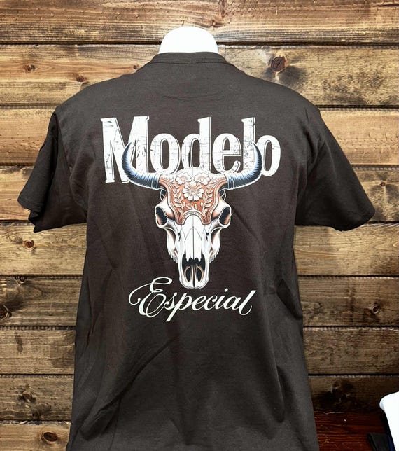 Modelo Time Beer Shirt, Custom Western Beer Shirt, Skull Western Shirt, Modelo Beer Custom Shirt.