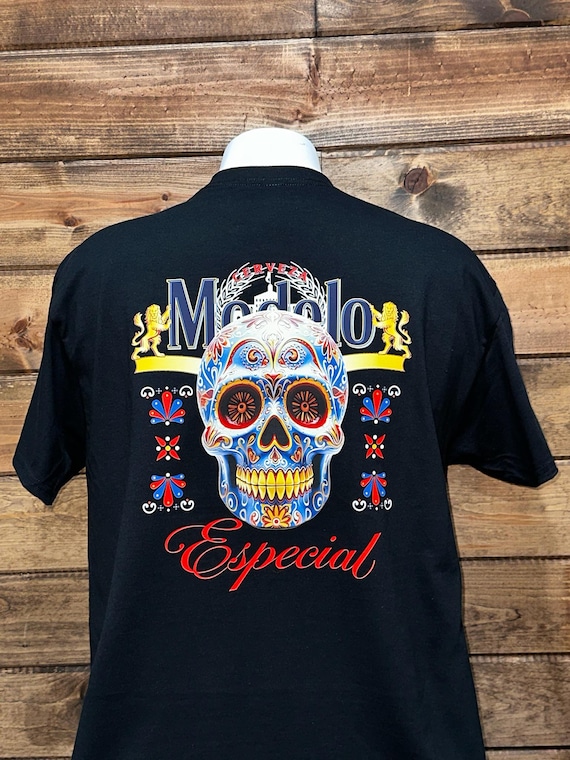 Modelo Time Beer Shirt, Custom Beer Shirt, Skull Day of the Death Custom Shirt, Modelo Beer Custom Shirt, Dia de Muertos Beer Custom Shirt.