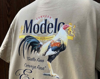 Modelo Time Beer Shirt, Custom Western Beer Shirt, Rooster Western Shirt, Modelo Beer Custom Shirt.