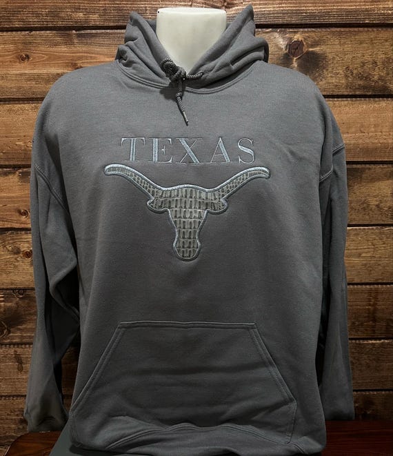 Embroidered Texas Hoodie, Texas Hoodie Black Faux Crocodile Applique, Texas Country Hoodie Custom Made, Cowboy Hoodie, Western Hoodie.
