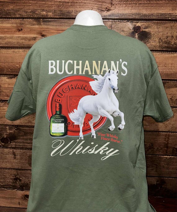 Buchanan's T-Shirt, Whisky Shirt, Buchanan's and Horse Shirt, Whisky Lovers Shirt.