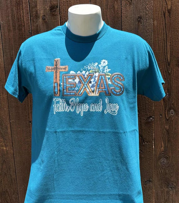 Texas T-Shirt, Faith Hope and Love T-Shirt, Western Texas Shirt, Texas Western Floral Design T-shirt.