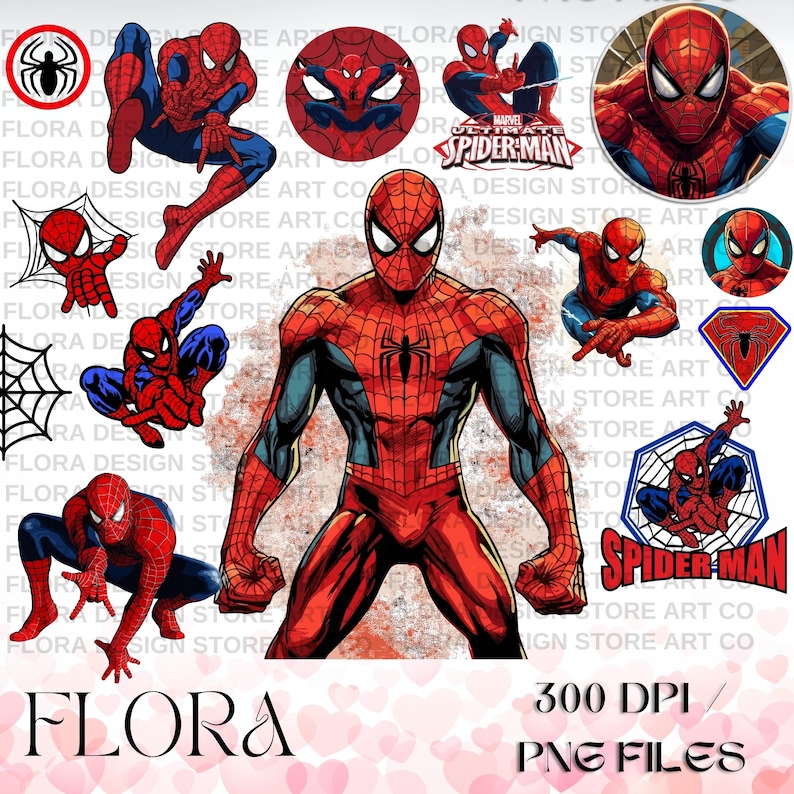 Spiderman Png Bundle, Spiderman Comic Clipart, Spuderman Font Clipart ...