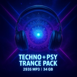 Techno & Psy Trance Music Pack: 2935 MP3 Tracks, 34GB (DJ Producer Download)