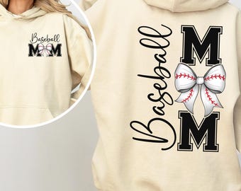 Personalized Baseball Mom Hoodie: Game Day Sweatshirt