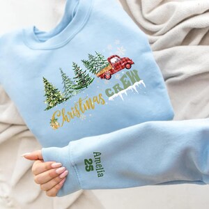 Custom Family Christmas Tree Sweatshirt: Personalized Holiday Crewneck