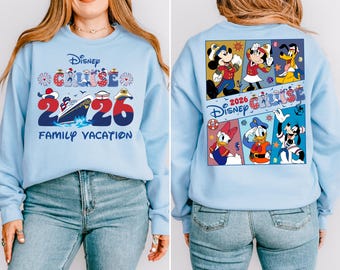 Disney Cruise Family Vacation Sweatshirt, Disney Cruise 2026 Shirt, Matching Family Trip Hoodie, Disney Cruise Outfit