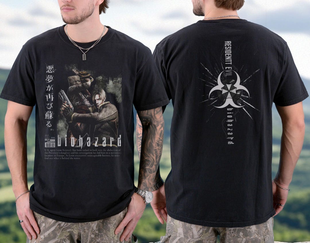 Biohazard Merch Resident Evil Biohazard Merch, Leon Kennedy Game Comfort Colors Shirt ...