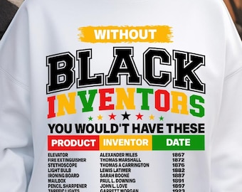 History of Forgotten Black Inventors PNG SVG, African American Svg, Black History Month Png, Black Culture Svg, Sublimation Design Png Dxf