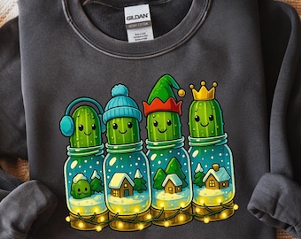 Funny Christmas Pickle PNG, Holiday Cucumber PNG, Christmas Pickles, Funny Pickles, Pickle Lover, Humor Lover, DTF Digital Download