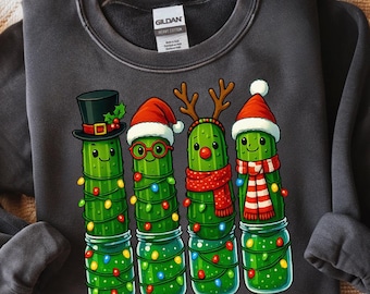 Funny Christmas Pickle PNG, Holiday Cucumber PNG, Christmas Pickles, Funny Pickles, Pickle Lover, Humor Lover, DTF Digital Download